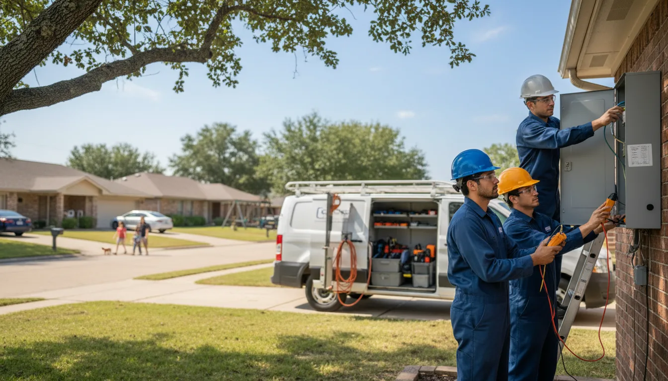 Certified electrician providing emergency electrical services in Nemo, TX